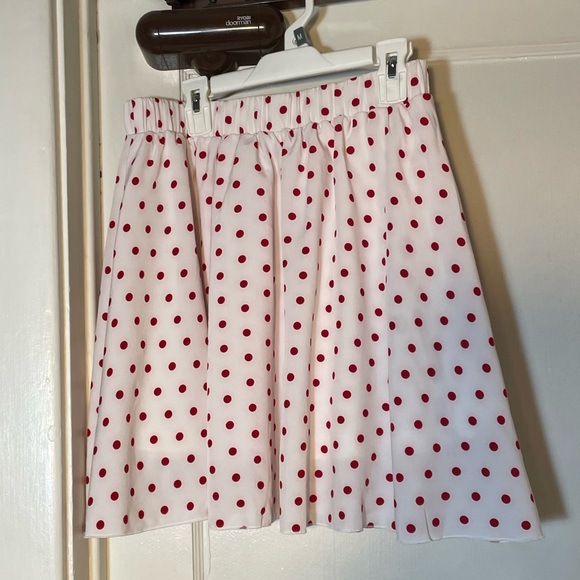 NWOT SHEIN red & white polka dot 2 piece crop top & flowy skirt set both size M - Picture 3 of 8